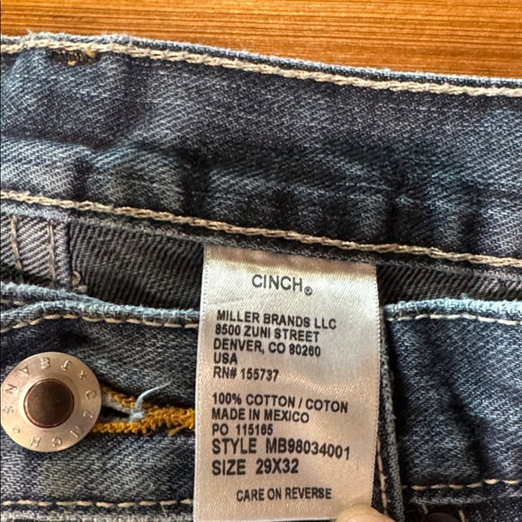 Cinch Men's Straight Leg Blue Jeans - Picture 3 of 4